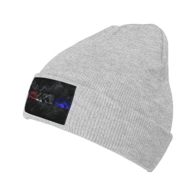 MULIHU Smoke Style Thin Line Red White Blue Flag Beanie Hat for Men Women Winter Warm Knit Hats Ski Hat Skull Cap