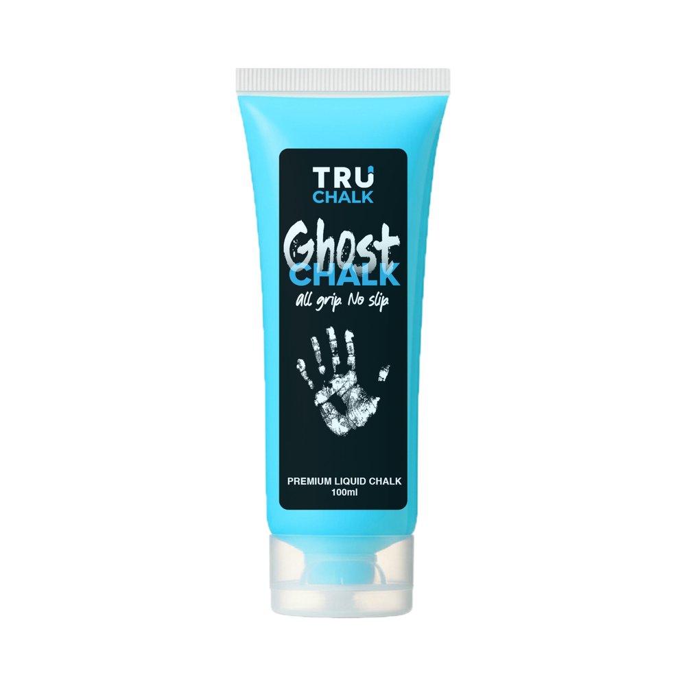GhostChalk by TruChalk 100ml Bottle All Grip No Slip Clear Liquid Chalk for Obstacles, Gymnastics, Rock Climbing, Crossfit, and Weightlifting. Sweat Resistant and Long-Lasting Grip Strength.
