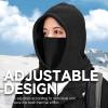 OZERO Balaclava Ski Face Mask: Windproof & Thermal Ski Mask for Men and Women, Convertible Balaclava Hood Full Head Cover Scarf Neck for Cold Weather Black view 2