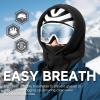 OZERO Balaclava Ski Face Mask: Windproof & Thermal Ski Mask for Men and Women, Convertible Balaclava Hood Full Head Cover Scarf Neck for Cold Weather Black view 4