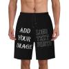 Custom shortss Men Personalized Short with Logo Text Photo Custom Swimshort Design Your own Mesh Lining Black X-Large view 1