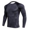 Base Underwear for Men Muscle Fit Quick Dry Breathable Sport Tops Long Sleeve Snake Print Compression Sport Shirt Grey