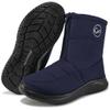 Ecetana Womens Winter Boots Snow Waterproof Ankle Booties with Fur Lined Warm Anti-Slip Comfortable Zipper Outdoor Walking Shoes