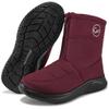 Ecetana Womens Winter Boots Snow Waterproof Ankle Booties with Fur Lined Warm Anti-Slip Comfortable Zipper Outdoor Walking Shoes view 1