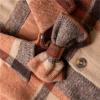Toddler Baby Boy Girls Flannel Shirts Jacket with Bow Plaid Long Sleeve Button Down Shacket (Orange, 12-18 Months) view 2