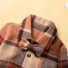 Toddler Baby Boy Girls Flannel Shirts Jacket with Bow Plaid Long Sleeve Button Down Shacket (Orange, 12-18 Months) view 4