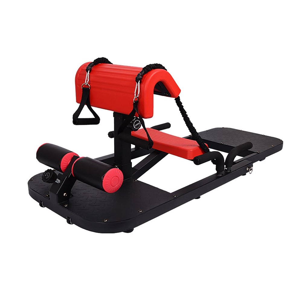 Tdfersasdw Deep Sissy Squat Machine, Padded Push Up Sit Up Fitness Equipment with Adjustable Cushion, Leg Press Exerciser for Home Gym Work Out,Black