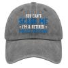 Youcan Not Scare Me I'm A Retired Police Officer Baseball Cap Men Tennis Hat for Women Running Cap Quick Dry Sun view 1