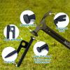 NIOSAVM Heavy Duty Tent Stakes with Hammer - 8pcs 9.8" Carbon Steel Camping Stakes & 11" Mallet, Windproof Stakes for Beach/Rocky Ground, Includes Storage Bag & Anti-Rust Protective Caps view 3