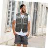 BESPORTBLE Adult Fly Fishing Vest with Pockets Lightweight Outdoor Travel Vest for Camping and Emergency Situations and Breathable Design for Men Xxl view 3