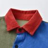 Kids Little Boys Baby Corduroy Button Down Shirts Toddler Long Sleeve Retro Shacket Jacket Top Fall (Blue, 3-4 Years) view 4