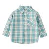 Baby Boys' and Toddler Long Sleeve Button Down Shirt Kid Cotton Plaid Shirt Boys Western Toddler (Green, 6-12 Months) view 1