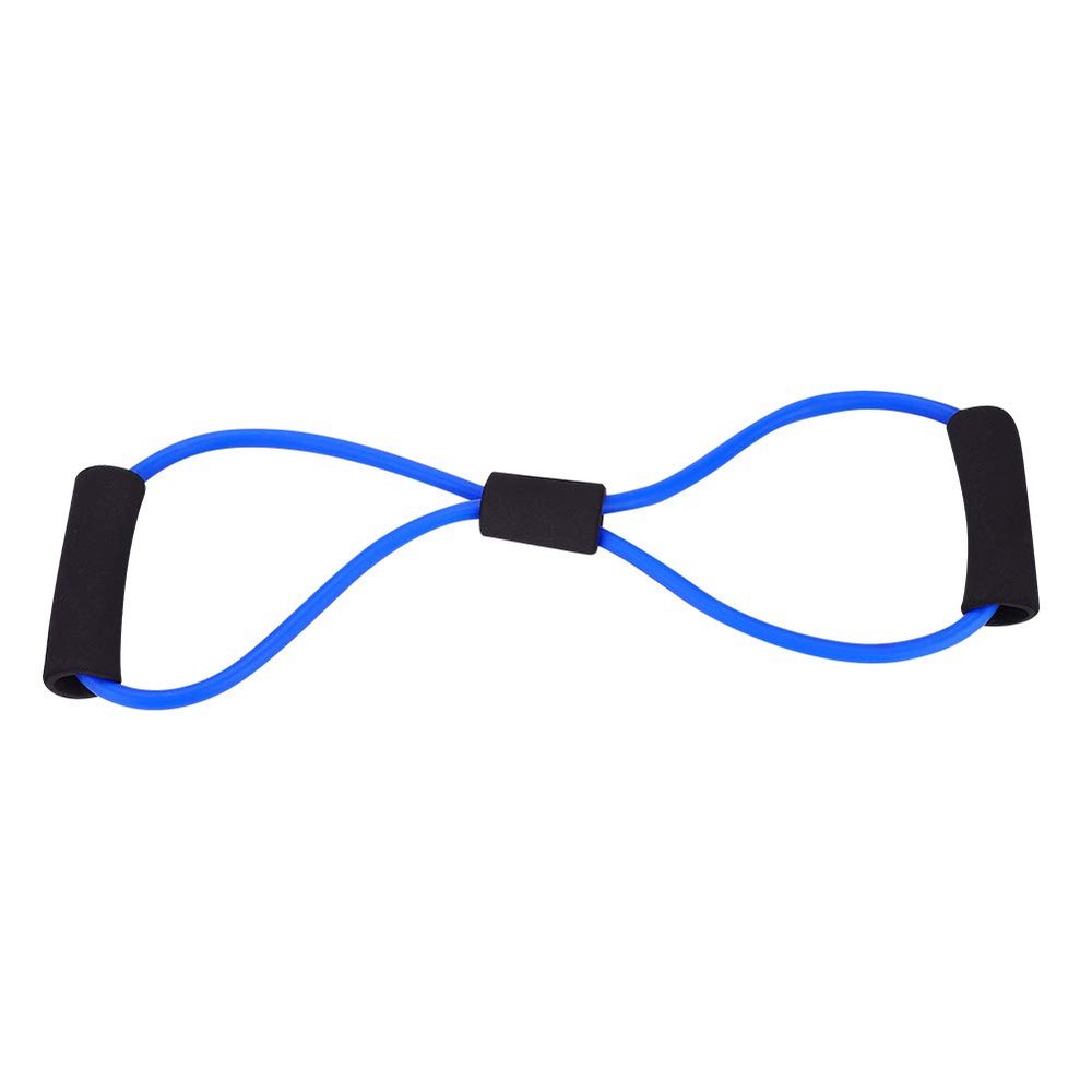 8 Shaped Tension Band, Resistance Stretch Rubber Band Training Rope Tube Strength Training Equipment Workout Fitness Exercise for Yoga Gym (Blue)