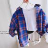 Toddler Flannel Shirt Jacket Plaid Long Sleeve Lapel Button Down Shacket Little Kids Boys Fall (Blue, 18-24 Months) view 2