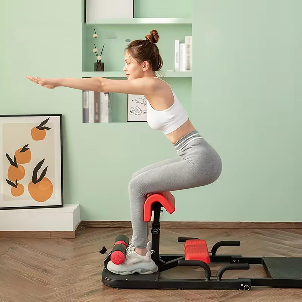 Tdfersasdw Multifunctional Hip Thrust Machine, Sissy Squat Machine, Glute Machine, Squat Workout Machine & Glutes Workout Equipment, Squat Stand for Legged Lunges,Black