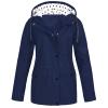Waterproof Rain Jacket Women Lightweight Outdoor Trench Coats Long Sleeve Lined Rain Jacket Casual Trench Windbreaker view 1