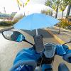 2Pcs Phone Sunshade Phone Umbrella, 2024 New Phone Umbrella UV Protection, Mini Phone Umbrella Clip, Smartphone Sun Shade Cover for Outdoor Motorbike Riding or Cycling (Blue) view 3