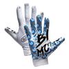 Battle Sports Big Motion Doom Wide Receiver Football Gloves, Ultra Stick Adult & Youth Gloves - Adult X-Large, White/Blue view 2