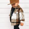 Baby & Toddler Button Down Shirt Kid Flannel Shirt Plaid Shirt Boys Western Shirts Long Sleeve Baby (A, 6-12 Months) view 3