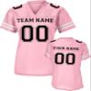 Custom Replica Football Jerseys for Women Personalized Team Name & Number Football Jerseys 2 Sided (Light Pink-2XL) view 1
