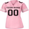 Custom Replica Football Jerseys for Women Personalized Team Name & Number Football Jerseys 2 Sided (Light Pink-2XL) view 4