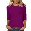 3/4 Sleeve Custom T Shirts for Women Design Your Own Shirt Add Image Personalized Soft Tee Tops Printed Photo Front view 2