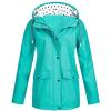 Waterproof Rain Jacket Women Lightweight Outdoor Trench Coats Long Sleeve Lined Rain Jacket Casual Trench Windbreaker view 1