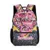 CUXWEOT Cheer Bag Cheerleading Backpack Laptop Bag Customized Travel Daypack for Gift(Pink Black Gold) view 1
