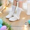 THEE BRON Girls Glitter Mary Jane Flats Shimmery Princess Style Shoes for Toddler Party(AF480 White/10M) view 4