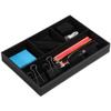 Chewtoyo Valet Tray for Men with 4 Compartments, Faux Leather Multifunctional Desk Organizer Tray, Desktop Stationery Storage Box for Watches, Wallets, Cell Phones, Keys, and Jewelry view 1