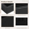 Chewtoyo Valet Tray for Men with 4 Compartments, Faux Leather Multifunctional Desk Organizer Tray, Desktop Stationery Storage Box for Watches, Wallets, Cell Phones, Keys, and Jewelry view 4