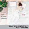 Exermil 100% Silk Sleep Sack with Zippers on 3 Sides, 87x43 Large Sleeping Liners for Hotels, Travel & Camping, Multifunctional Travel Sheets (Unzipped:87x87) for Adults, Lightweight, All Seasons view 4