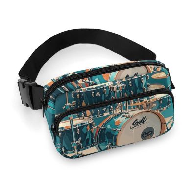Cool Drums Set Fanny Pack for Women Men Waist Bag Belt Bag Adjustable Casual Bag for Travel Sports Hiking