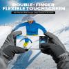 OutdoorMaster 3-Finger Ski Snow Gloves for Women & Men, Winter Warm Snowboard Ski Mittens Screen Touch, Thermal Waterproof with Double-Pocket for Cold Weather Sports, Skiing, Snowboarding view 4