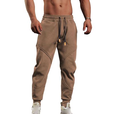 QOAAIE Mens Slim Fit Joggers Sweatpants Drawstring Waist Running Tapered Pants Athletic Track Pants for Workout Training (Coffee,XX-Large)