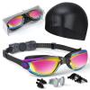 Hurdilen Kids Swim Goggles, Swimming Goggles for Kids Toddlers 3-14 with Swim Cap, Nose Clip, Nose Bridge, Ear Plugs view 1