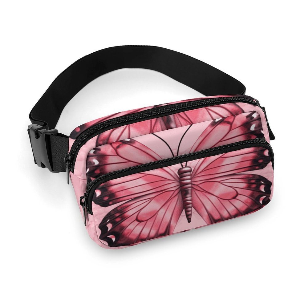 Butterfly Fanny Pack for Women Men Waist Bag Belt Bag Adjustable Casual Bag for Travel Sports Hiking
