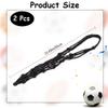 CREATCABIN 2Pcs Basketball Net Bags Football Mesh Bag Polyester Storage Volleyball Rugby Sports Ball Holder Carry Bag Single Ball Carrier Equipment Bags Fit Ball No.3 4 5 for Hoop Black 55x22.5cm view 2
