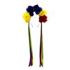 Cntqiang Gothic Boho Rose Crown Headband with Rainbow Ribbon for Women Festival Party Costume Headpiece Hair Accessory (A) view 1