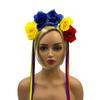 Cntqiang Gothic Boho Rose Crown Headband with Rainbow Ribbon for Women Festival Party Costume Headpiece Hair Accessory (A) view 2