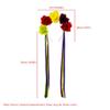 Cntqiang Gothic Boho Rose Crown Headband with Rainbow Ribbon for Women Festival Party Costume Headpiece Hair Accessory (A) view 3