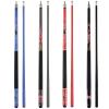 HMQQ 58" 2-Piece Fiberglass Graphite Composite Billiard Pool Cue Sticks (Several Colors Available, Weight from 19oz) (Set of 4) view 1
