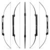 ZSHJGJR 58" Folding Bow Tactical Survival Bow 35lbs with Aluminum Alloy Riser Archery Longbow Recurve Bow Right/Left Hand for Hunting Target Shooting (Black) view 2
