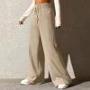 Flare Sweatpants Women Baggy Wide Leg Pants Casual Comfy High Waisted Y2k Lightweight Joggers With Pockets Loose Fit Drawstring Winter 2024 Straight Leg Lounge Pants view 4