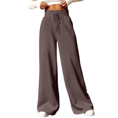 Flare Sweatpants Women Baggy Wide Leg Casual Comfy High Waisted Y2k Lightweight Joggers With Pockets Loose Fit Drawstring Winter 2024 Straight Leg Lounge Pants