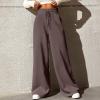 Flare Sweatpants Women Baggy Wide Leg Casual Comfy High Waisted Y2k Lightweight Joggers With Pockets Loose Fit Drawstring Winter 2024 Straight Leg Lounge Pants view 2