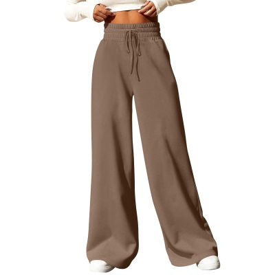 Flare Women's Baggy High Waisted Joggers - Lightweight, Comfy, Wide Leg, Straight Leg, Lounge Sweatpants with Pockets, Drawstring, Winter Pants 2024