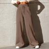 Flare Women's Baggy High Waisted Joggers - Lightweight, Comfy, Wide Leg, Straight Leg, Lounge Sweatpants with Pockets, Drawstring, Winter Pants 2024 view 2