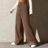 Flare Women's Baggy High Waisted Joggers - Lightweight, Comfy, Wide Leg, Straight Leg, Lounge Sweatpants with Pockets, Drawstring, Winter Pants 2024 view 4