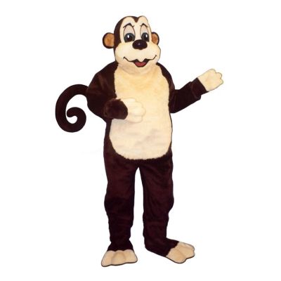 Cartoon Brown Monkey Mascot Costume Adult Size for Men & Women with Built-in Fan Inside the Head